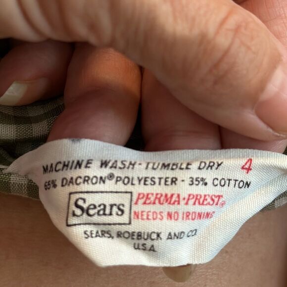 Vintage 70s Sears green denim jean jacket/pants & matching western shirt - Picture 13 of 14